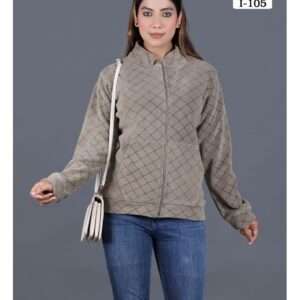 Light brown with black strap sweat shirt