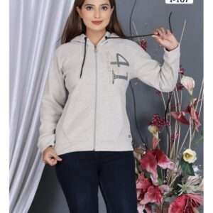 Light grey zipper sweat shirt