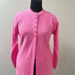 Pink self designer Cardigen
