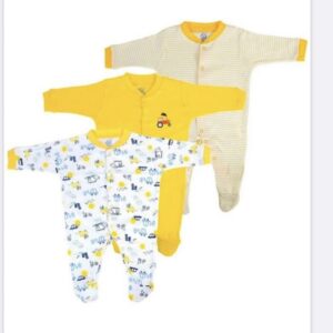 Newborn 3 Piece Romper Yellow Colour Set Deal (00 )