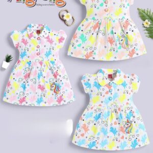 Playful unicorn dresses’ (Each Size has Different color(Tap Ur Size (16m-20m)