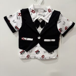 Boy’s 3 Pcs Red and Black Clothing Set for Newborns (0-12 Months) – Baby and Mummy Kids Wear Australia