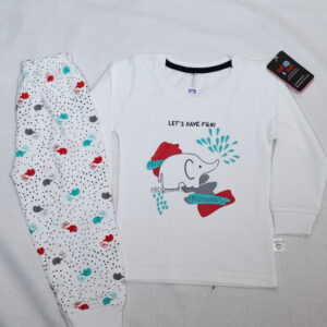 Girl White T-shirt With Dotted Legging (16M-22M)