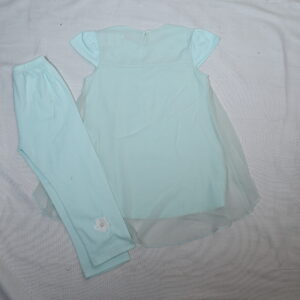 Seafoam Green Dress with Matching Leggings for Girls (3Y–7Y) – Baby and Mummy Kids Wear