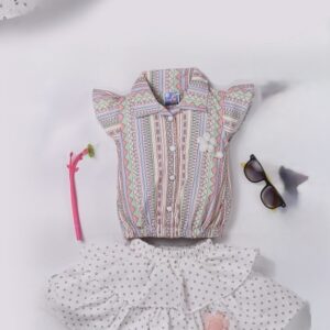 Multi Top and Layered Polka Dot Skirt Set(12M -22M)