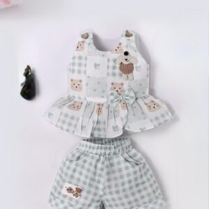 Baby Girl Green Peplum Top and Shorts Set (12M -22M)